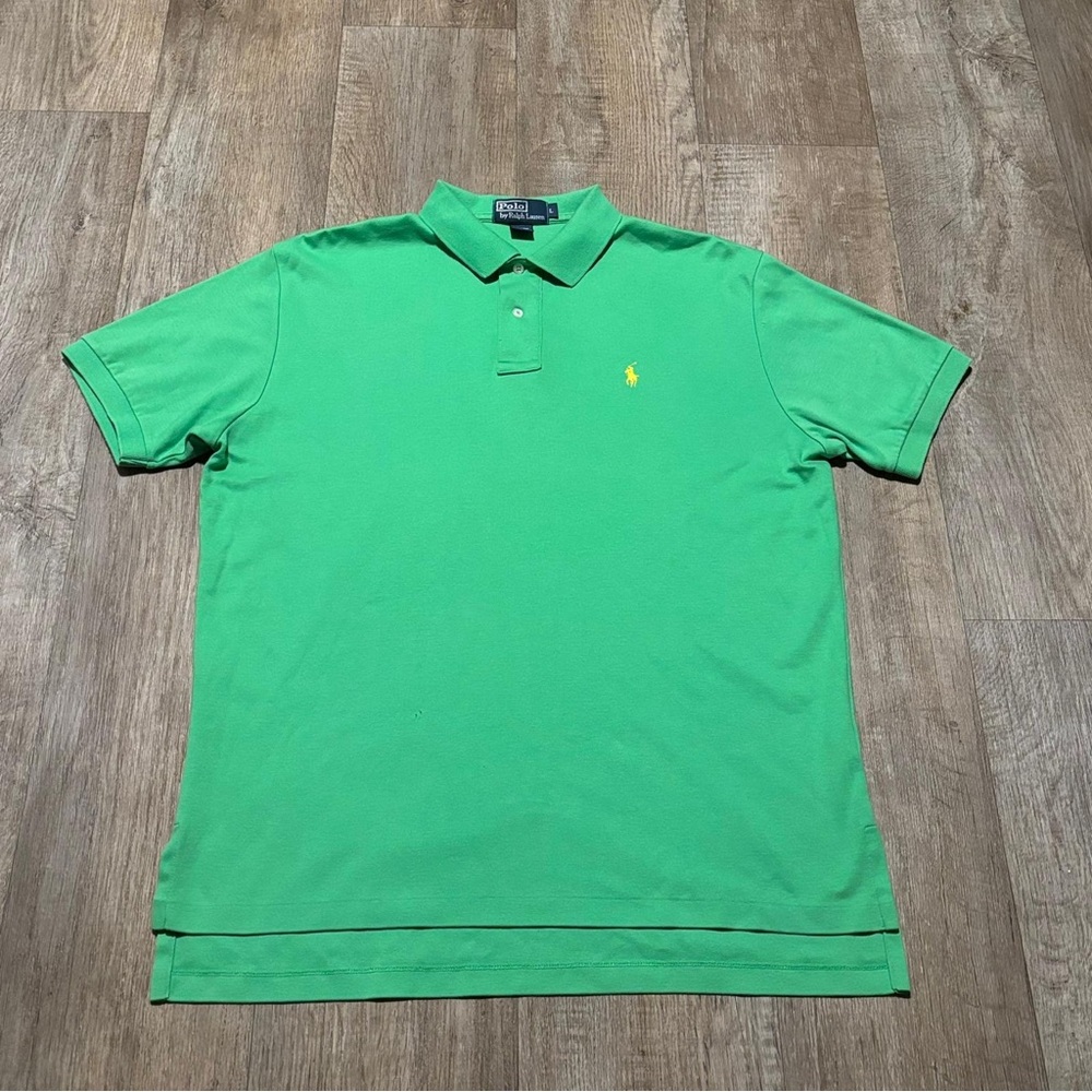 Ralph Lauren Green Polo Shirt Classic Piqué